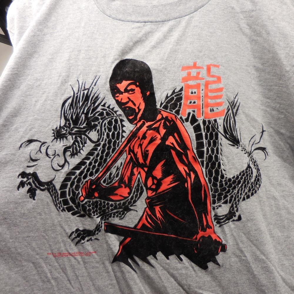 Vintage 1980s Bruce Lee Kung Fu Movie Promo Shirt Changes Tag US Made Men's XL
